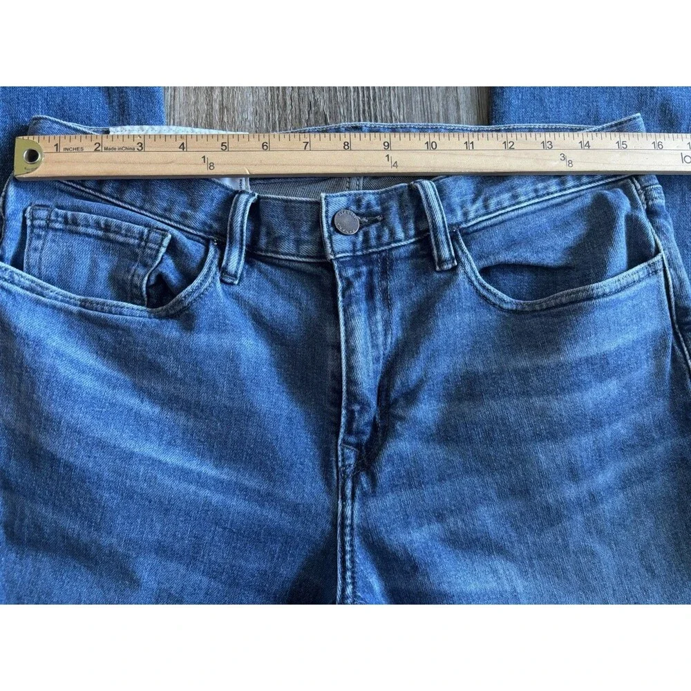 Banana Republic Straight Fit Medium Wash Blue Denim Jeans Men's Size 32 X 34